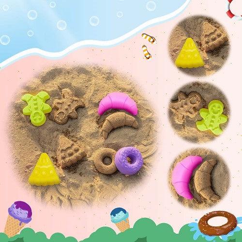 24 PCS Beach Sand Toy Set with Ice Cream Food Molds, Bucket, Mesh Bag - Toytexx 24 PCS Beach Sand Toy Set with Ice Cream Food Molds, Bucket, Mesh Bag - Toytexx